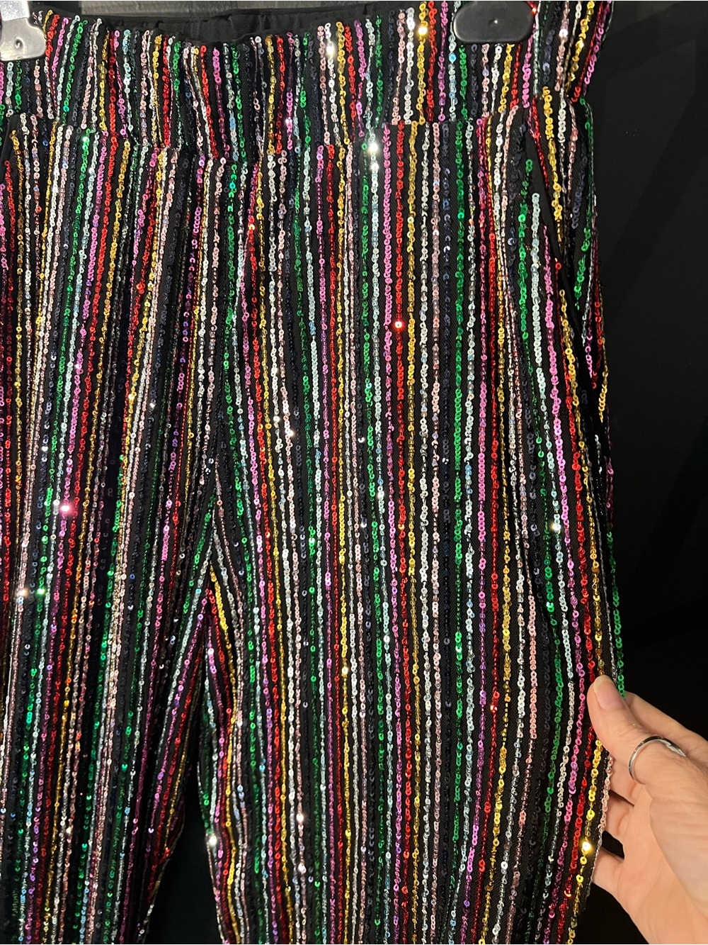 Lovers + Friends sequin pants with pockets - Picture 4 of 6